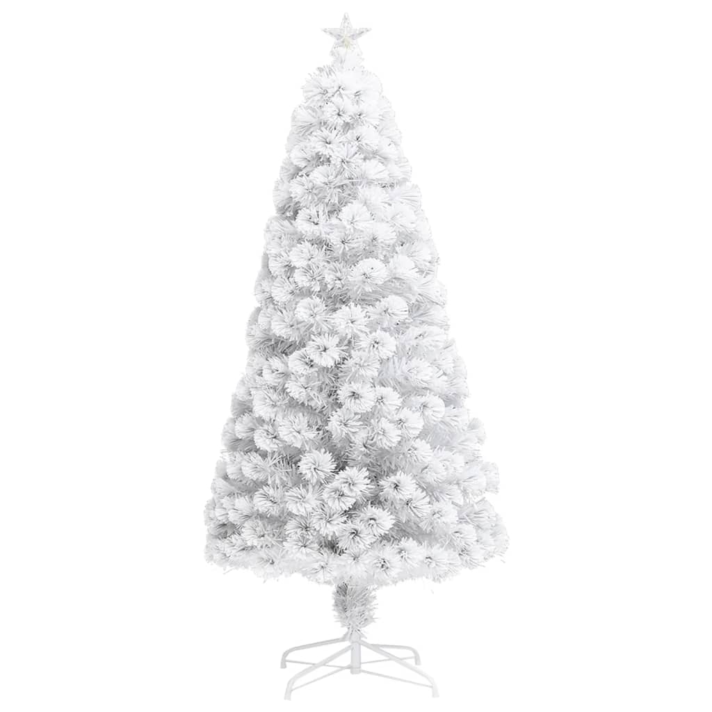 Kunstkerstboom met verlichting 120 cm glasvezel wit is nu te koop bij PeponiXL, paradijselijk wonen!
