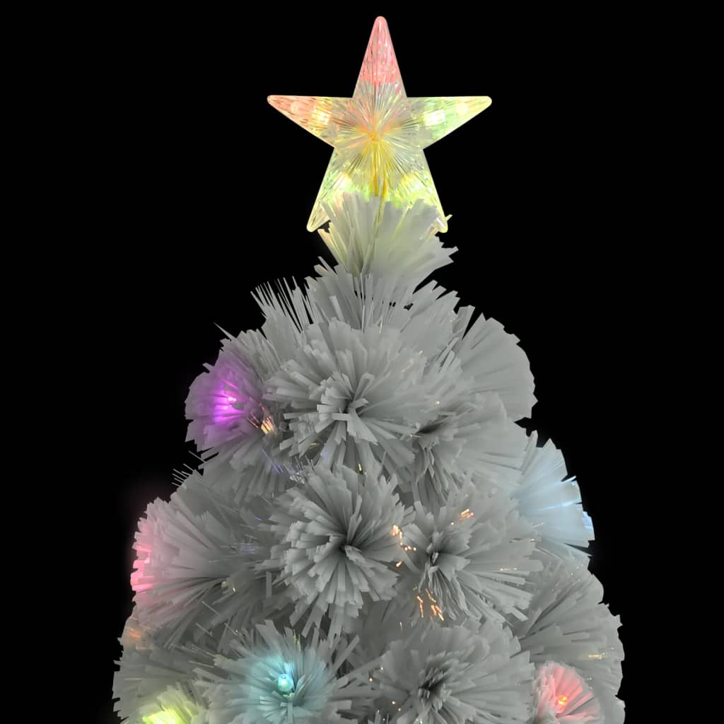 Kunstkerstboom met verlichting 120 cm glasvezel wit is nu te koop bij PeponiXL, paradijselijk wonen!