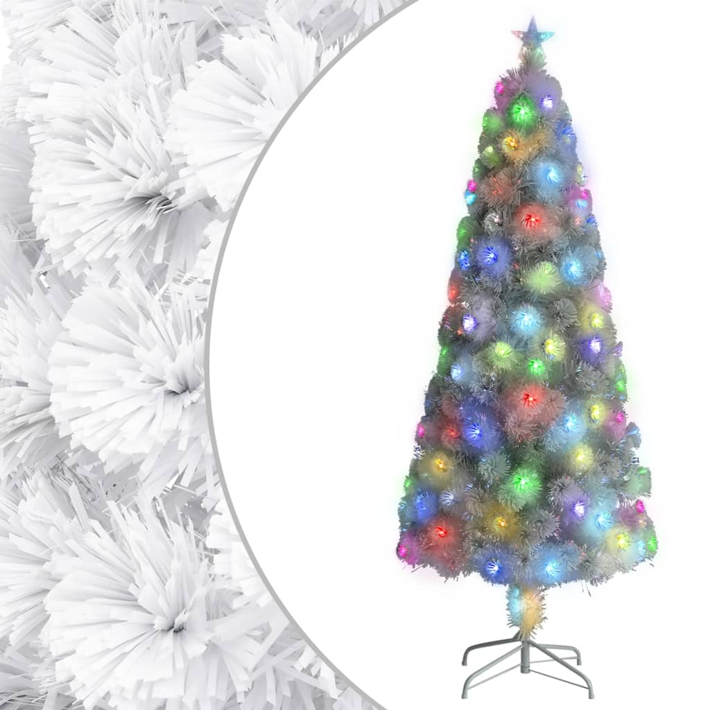 Kunstkerstboom met verlichting 240 cm glasvezel wit is nu te koop bij PeponiXL, paradijselijk wonen!
