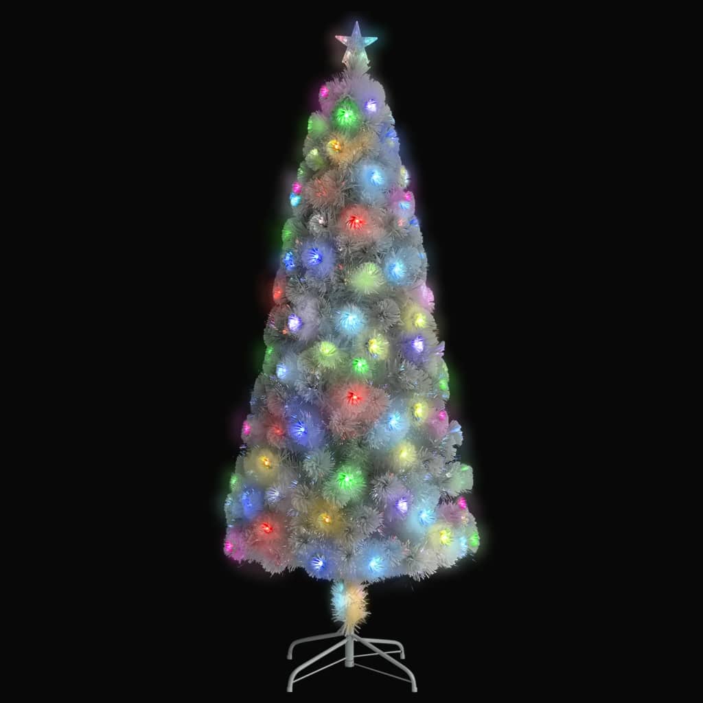 Kunstkerstboom met verlichting 240 cm glasvezel wit is nu te koop bij PeponiXL, paradijselijk wonen!