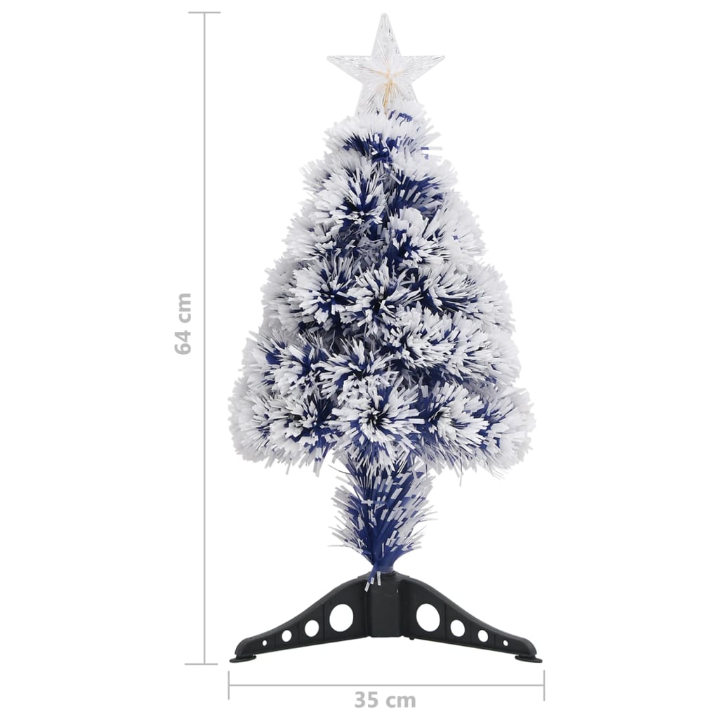 Kunstkerstboom met verlichting 64 cm glasvezel wit en blauw is nu te koop bij PeponiXL, paradijselijk wonen!