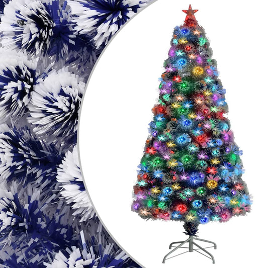 Kunstkerstboom met verlichting 120 cm glasvezel wit en blauw is nu te koop bij PeponiXL, paradijselijk wonen!