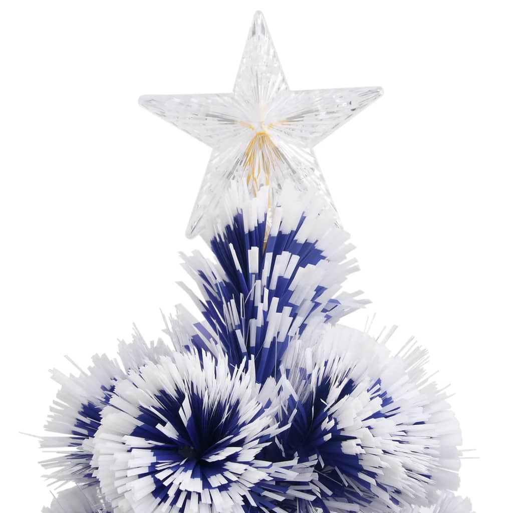 Kunstkerstboom met verlichting 120 cm glasvezel wit en blauw is nu te koop bij PeponiXL, paradijselijk wonen!