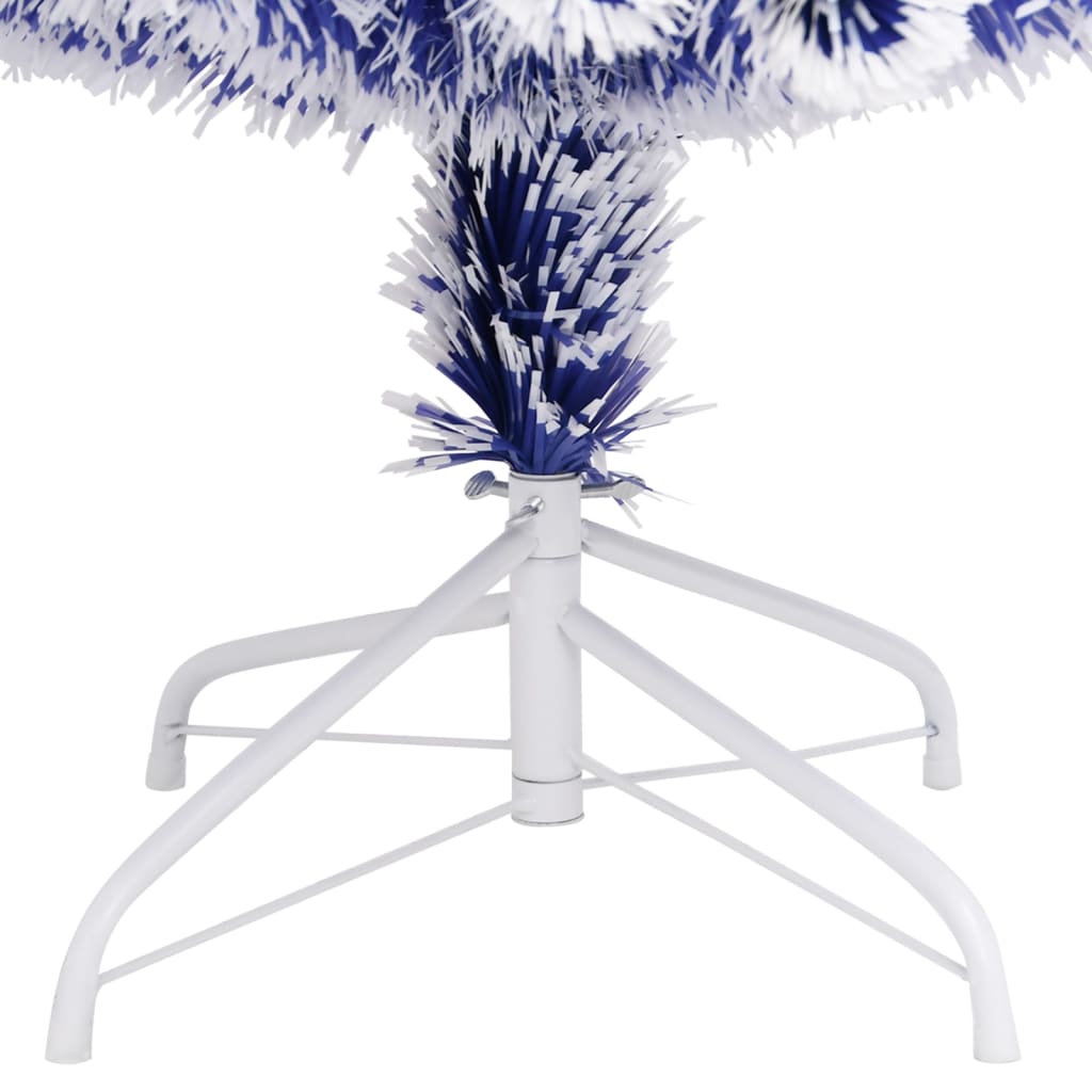 Kunstkerstboom met verlichting 120 cm glasvezel wit en blauw is nu te koop bij PeponiXL, paradijselijk wonen!