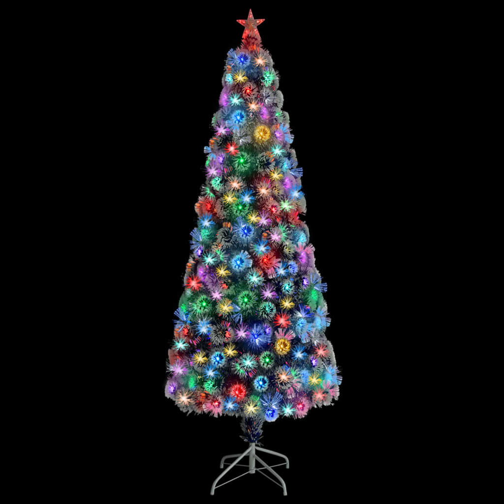 Kunstkerstboom met verlichting 240 cm glasvezel wit en blauw is nu te koop bij PeponiXL, paradijselijk wonen!