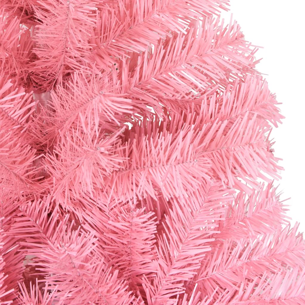 Kunstkerstboom met standaard 240 cm PVC roze is nu te koop bij PeponiXL, paradijselijk wonen!