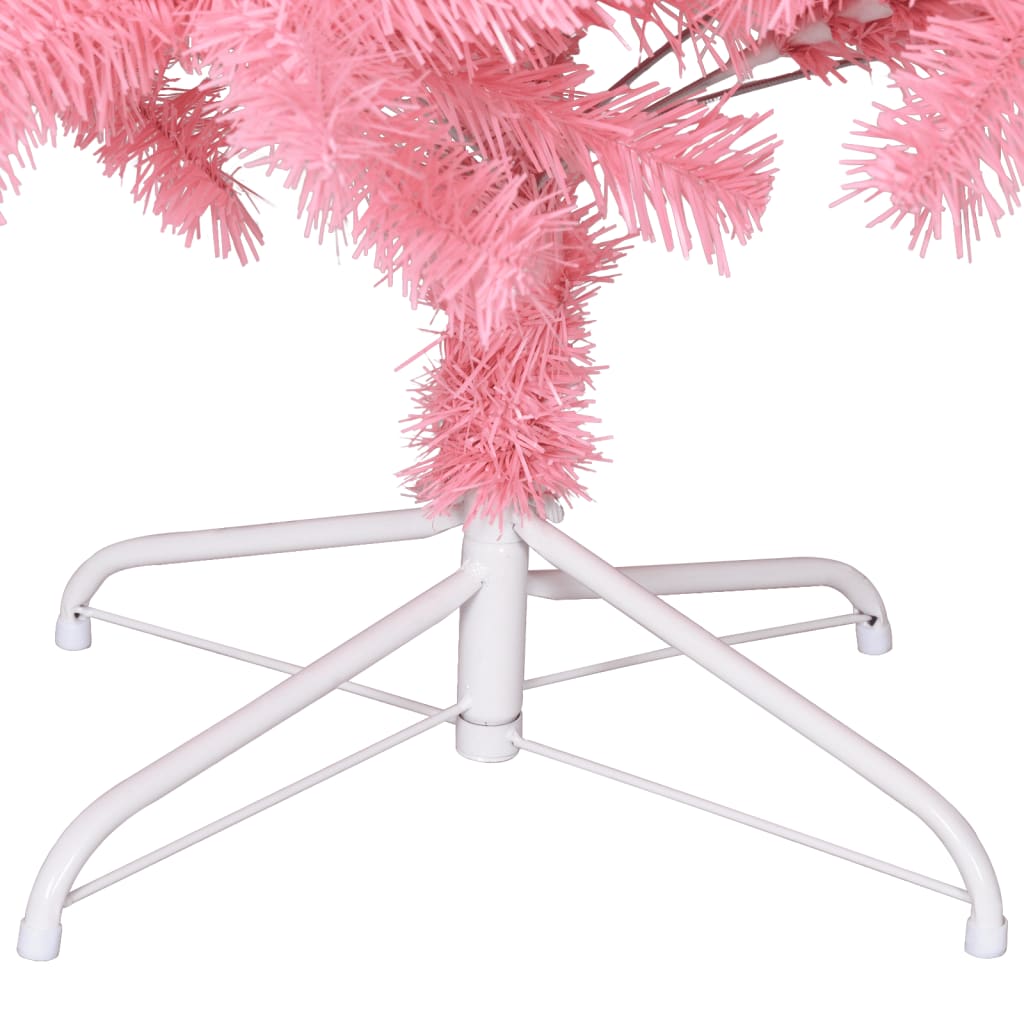 Kunstkerstboom met standaard 240 cm PVC roze is nu te koop bij PeponiXL, paradijselijk wonen!