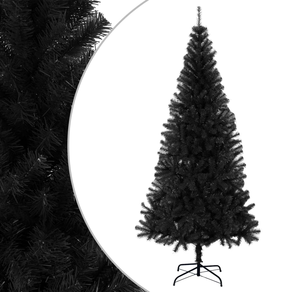 Kunstkerstboom met standaard 240 cm PVC zwart is nu te koop bij PeponiXL, paradijselijk wonen!