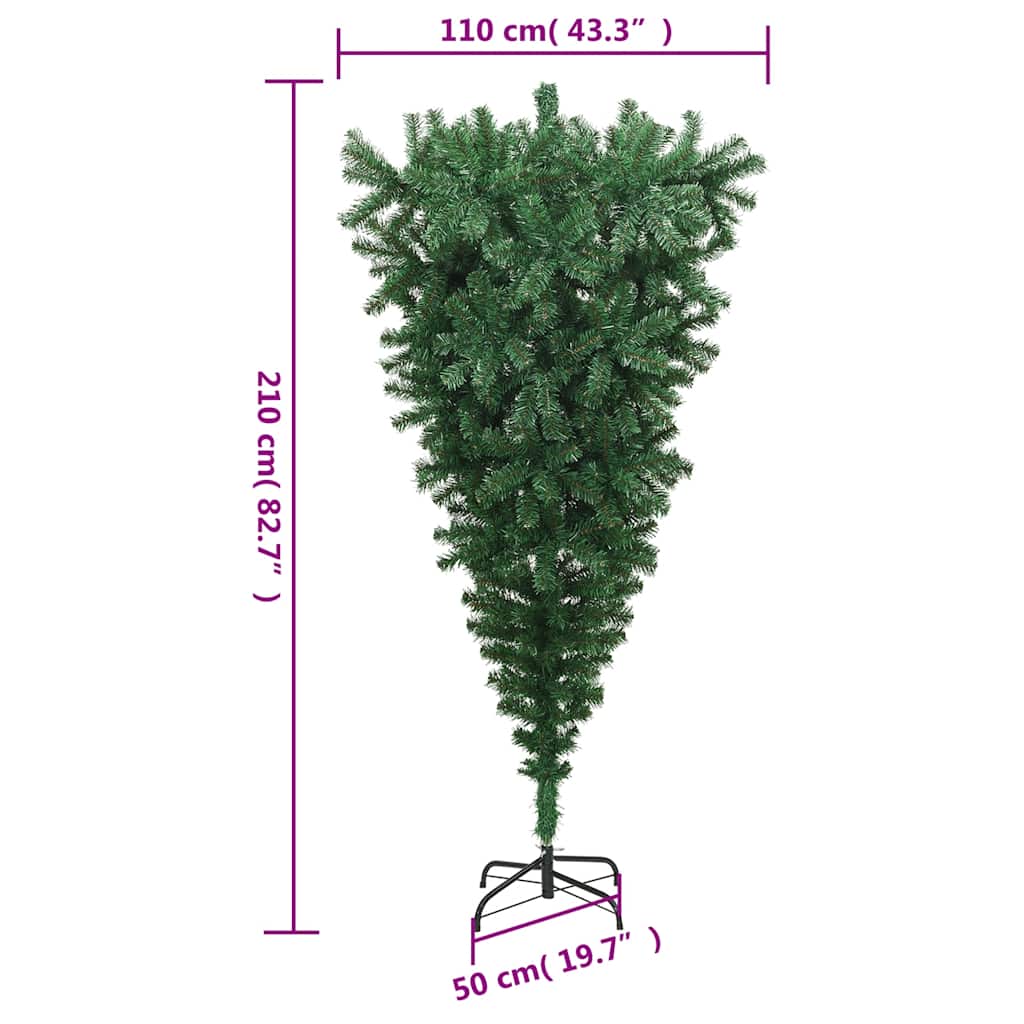 Kunstkerstboom omgekeerd met standaard 210 cm groen is nu te koop bij PeponiXL, paradijselijk wonen!