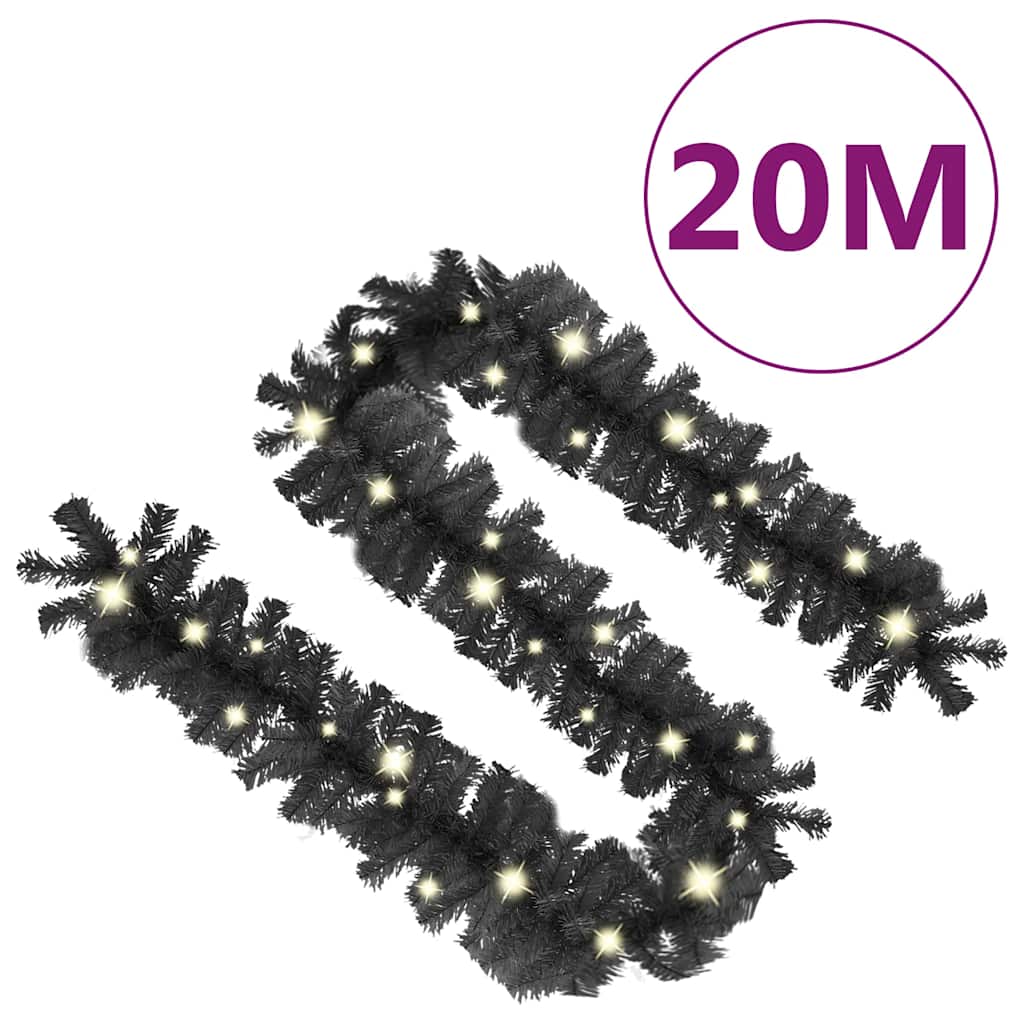 Kerstslinger met LED-lampjes 20 m zwart is nu te koop bij PeponiXL, paradijselijk wonen!