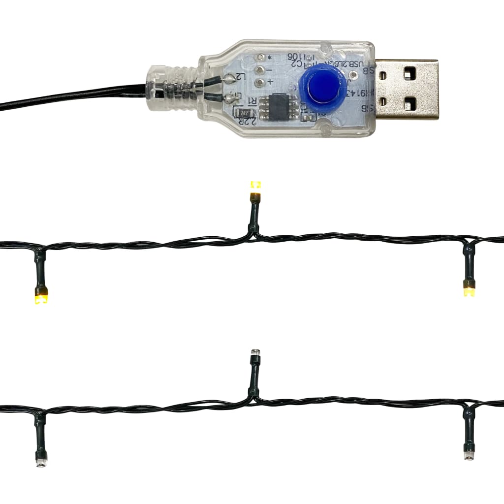 Kerstslinger met LED-lampjes 20 m goudkleurig is nu te koop bij PeponiXL, paradijselijk wonen!