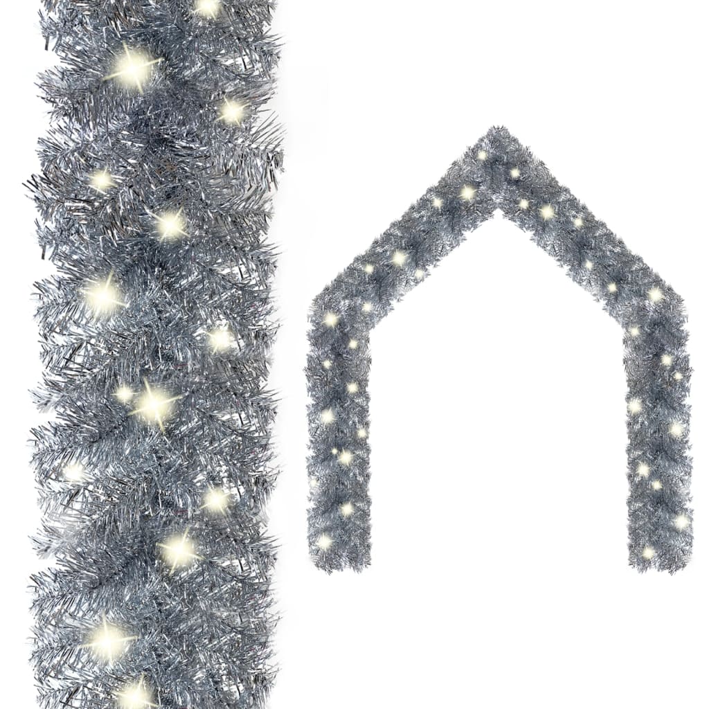 Kerstslinger met LED-lampjes 10 m zilverkleurig is nu te koop bij PeponiXL, paradijselijk wonen!