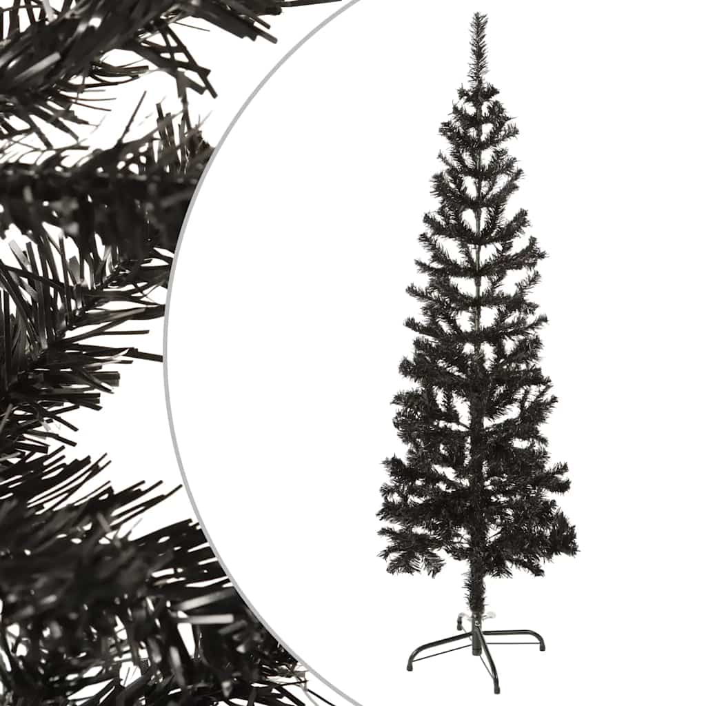 Kerstboom smal 150 cm zwart is nu te koop bij PeponiXL, paradijselijk wonen!