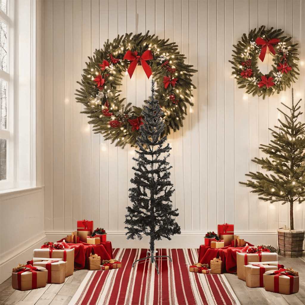 Kerstboom smal 150 cm zwart is nu te koop bij PeponiXL, paradijselijk wonen!