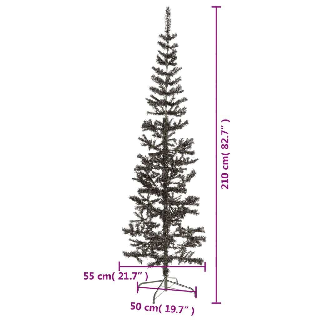 Kerstboom smal 210 cm zwart is nu te koop bij PeponiXL, paradijselijk wonen!