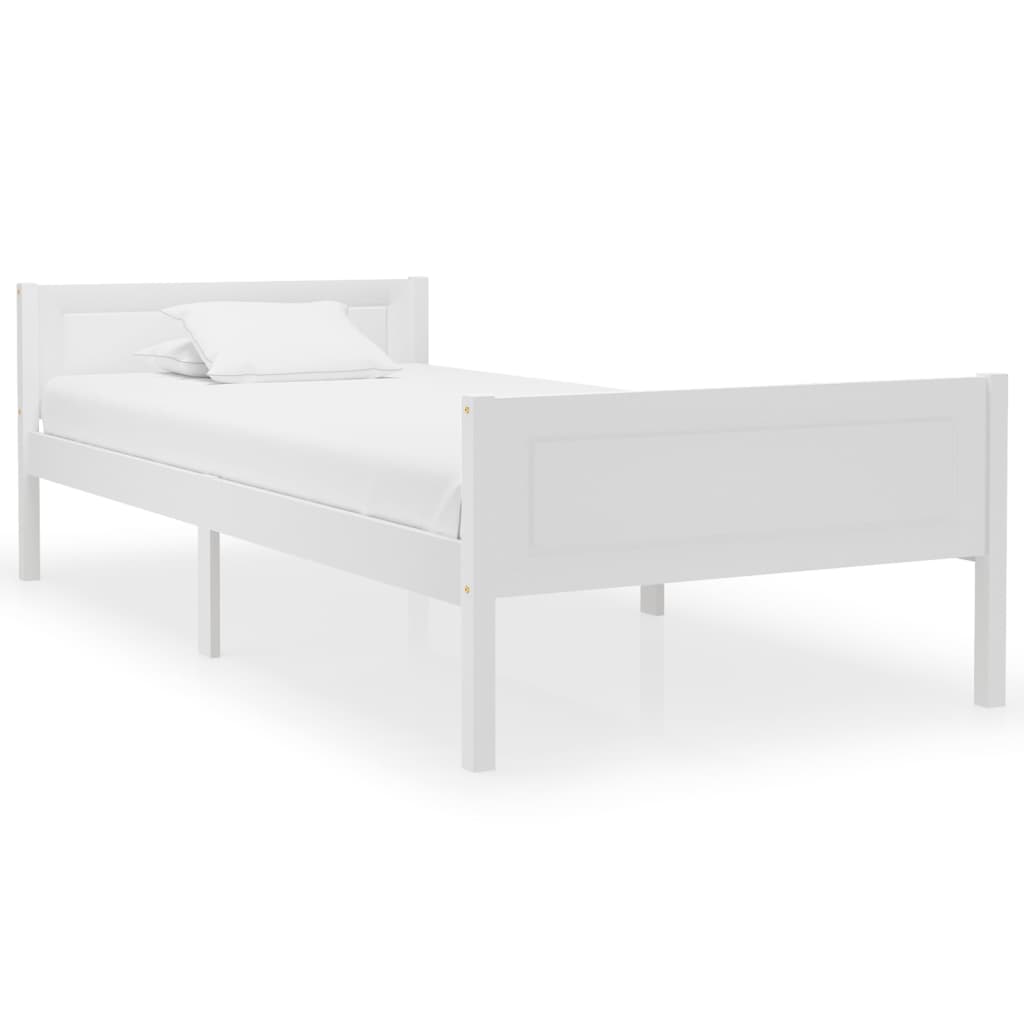 Bedframe massief grenenhout wit 90x200 cm is nu te koop bij PeponiXL, paradijselijk wonen!