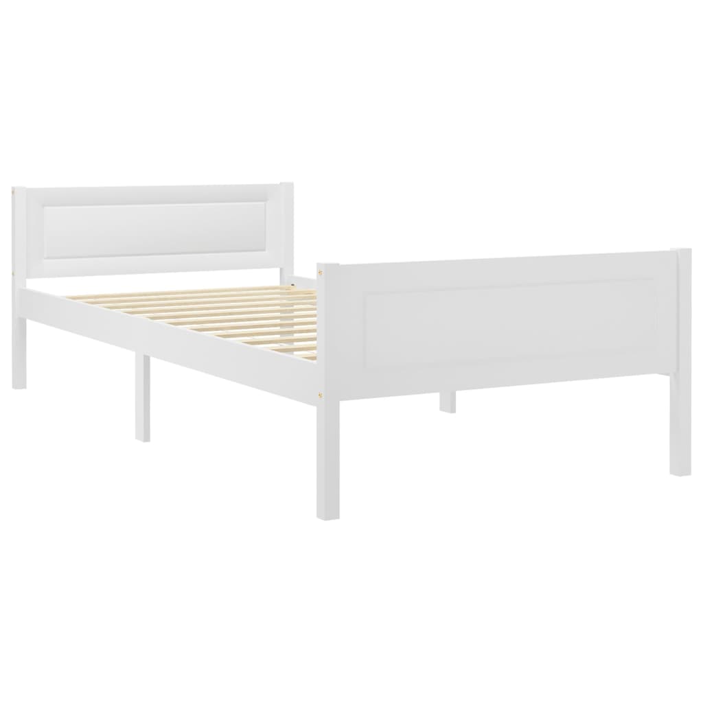 Bedframe massief grenenhout wit 90x200 cm is nu te koop bij PeponiXL, paradijselijk wonen!