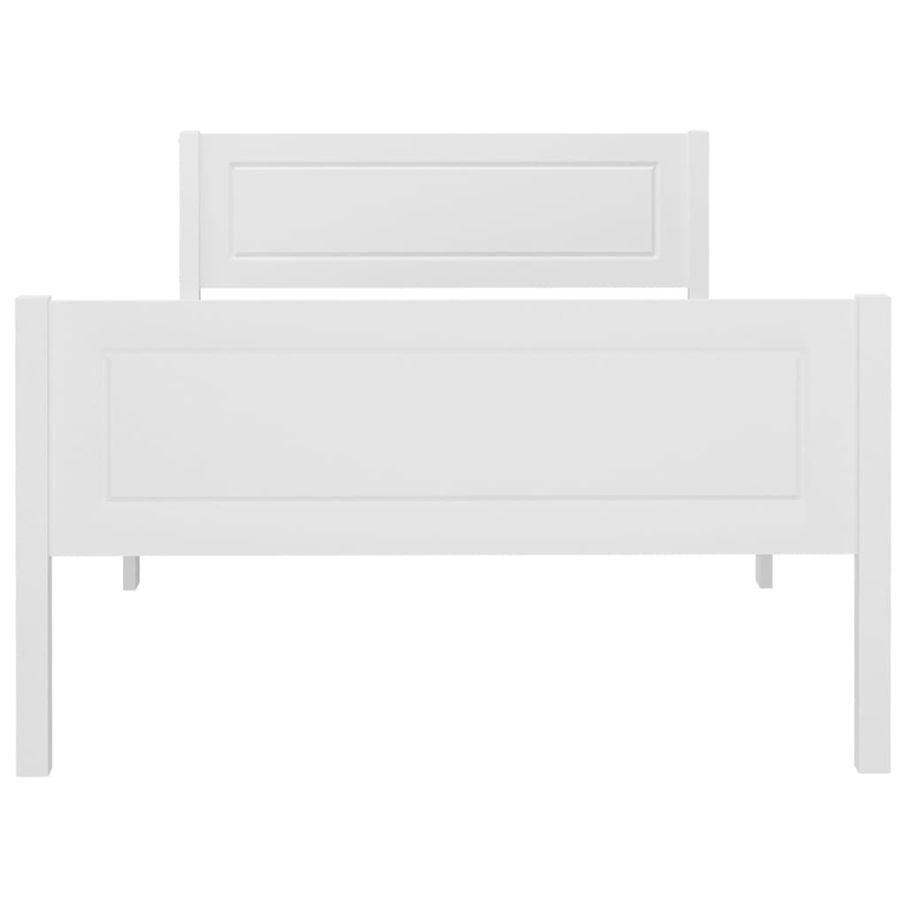 Bedframe massief grenenhout wit 90x200 cm is nu te koop bij PeponiXL, paradijselijk wonen!