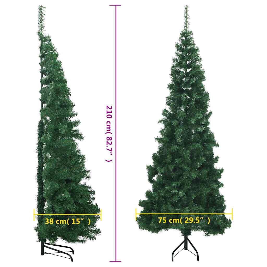 Kunstkerstboom hoek 210 cm PVC groen is nu te koop bij PeponiXL, paradijselijk wonen!