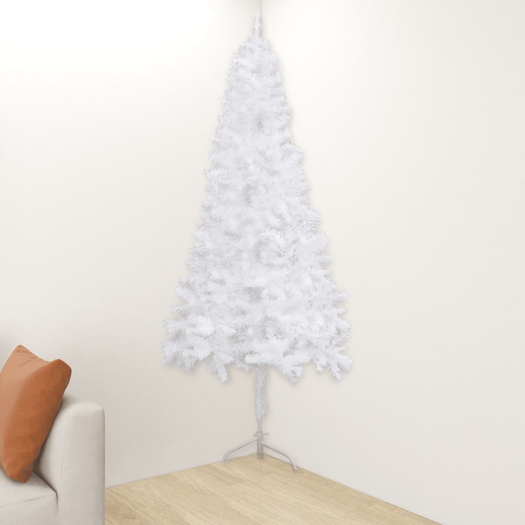 Kunstkerstboom hoek 240 cm PVC wit is nu te koop bij PeponiXL, paradijselijk wonen!