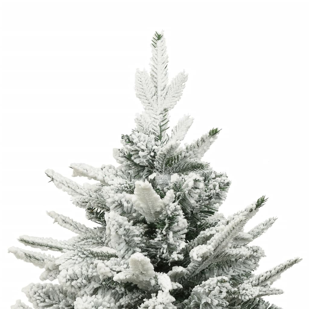 Kunstkerstboom met sneeuwvlokken 150 cm PVC en PE groen is nu te koop bij PeponiXL, paradijselijk wonen!