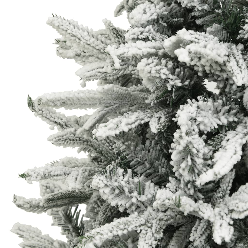 Kunstkerstboom met sneeuwvlokken 150 cm PVC en PE groen is nu te koop bij PeponiXL, paradijselijk wonen!