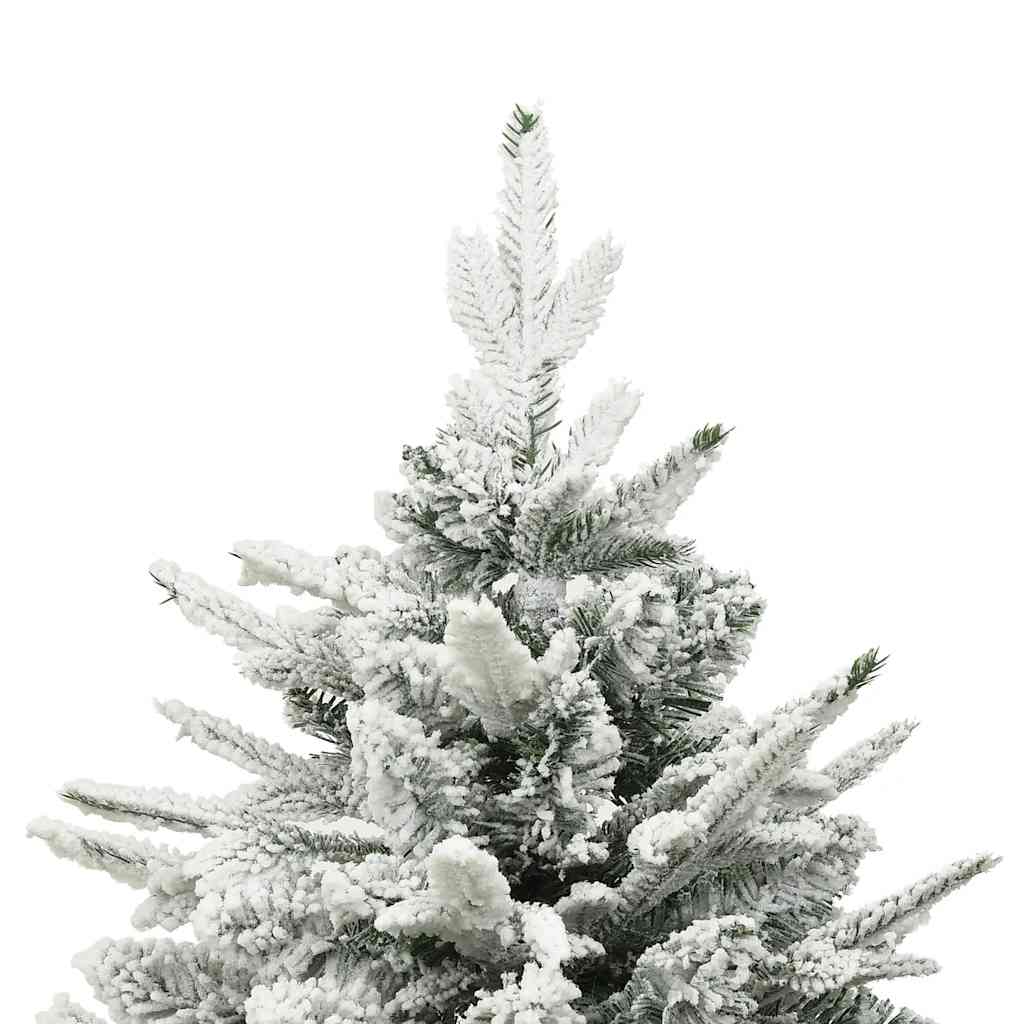 Kunstkerstboom met sneeuwvlokken 180 cm PVC en PE groen is nu te koop bij PeponiXL, paradijselijk wonen!