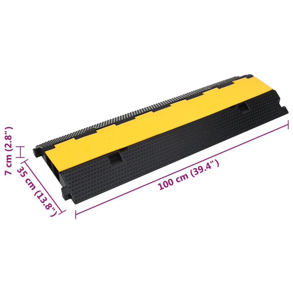 Kabelbeschermer drempel met 2 tunnels 100 cm rubber is nu te koop bij PeponiXL, paradijselijk wonen!