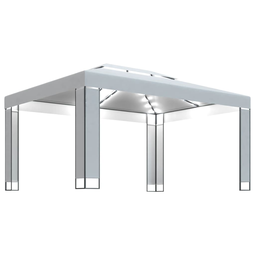 Prieel met LED-lichtslinger 3x4 m wit is nu te koop bij PeponiXL, paradijselijk wonen!