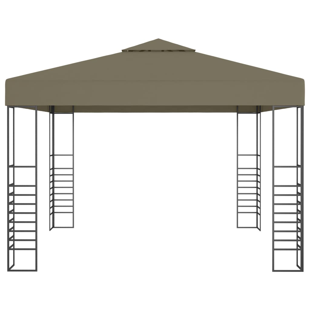 Tuinpaviljoen met LED-lichtslinger 3x3 m taupe is nu te koop bij PeponiXL, paradijselijk wonen!