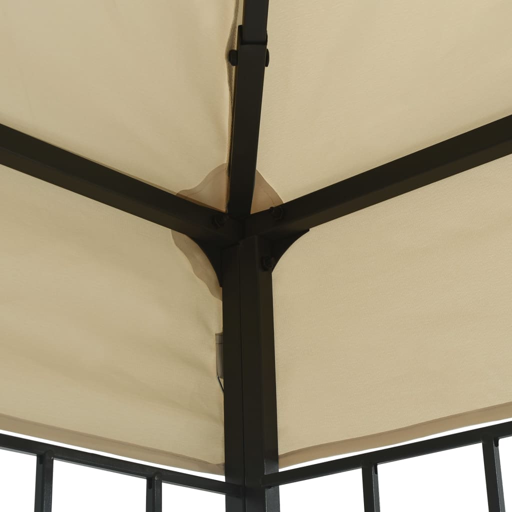 Prieel met LED-lichtslinger 3x3 m crèmekleurig is nu te koop bij PeponiXL, paradijselijk wonen!
