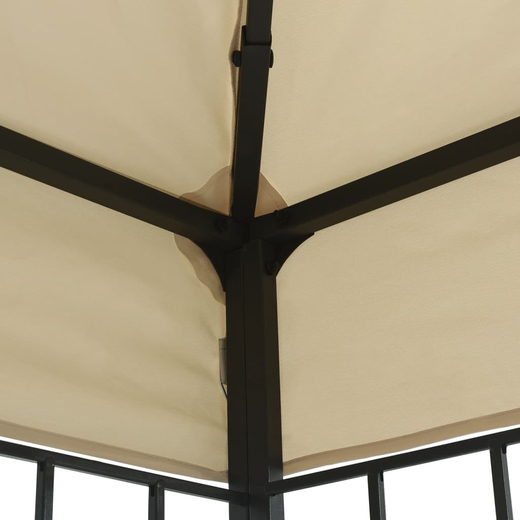 Prieel met LED-lichtslinger 3x4 m crèmekleurig is nu te koop bij PeponiXL, paradijselijk wonen!