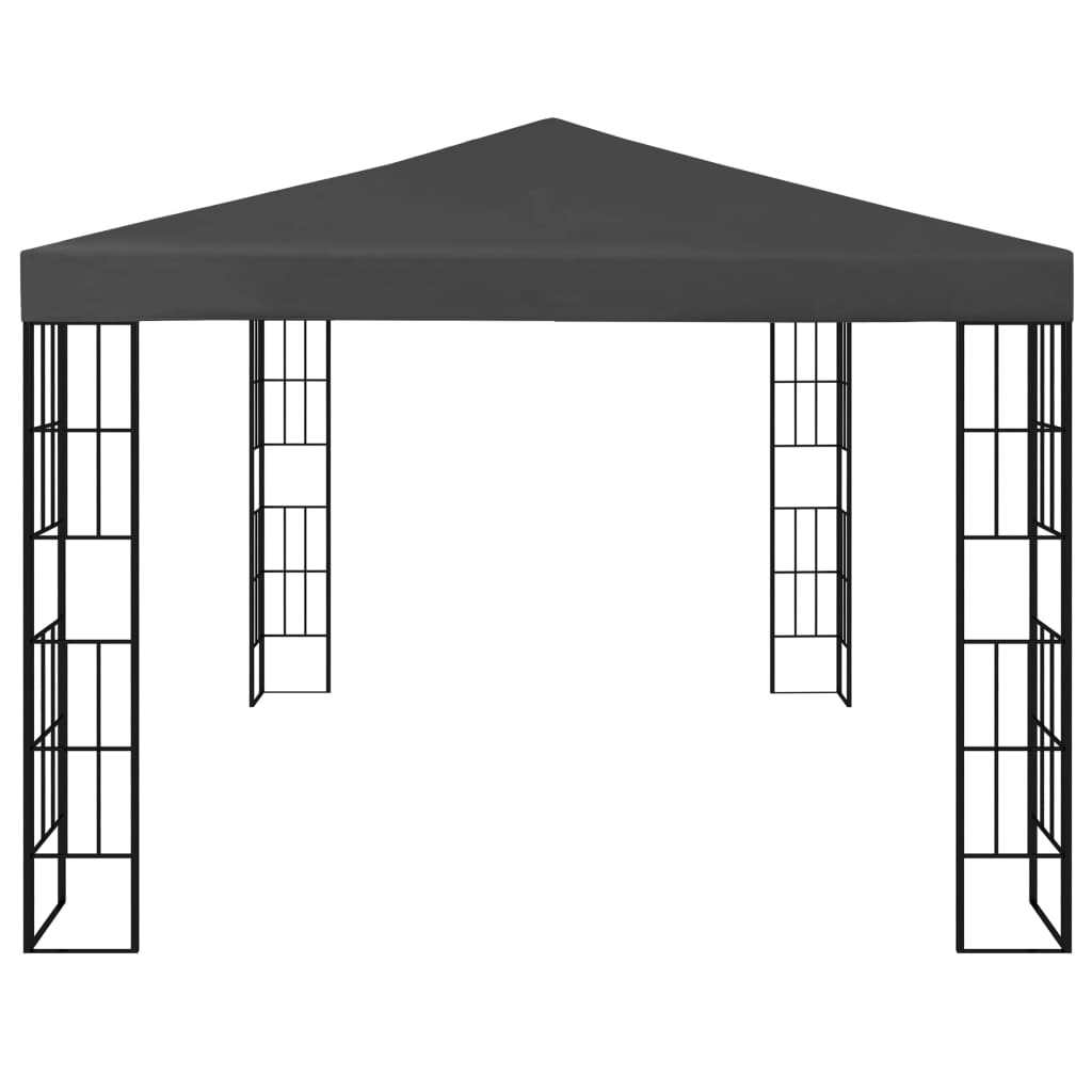 Prieel met LED-lichtslinger 3x4 m antracietkleurig is nu te koop bij PeponiXL, paradijselijk wonen!
