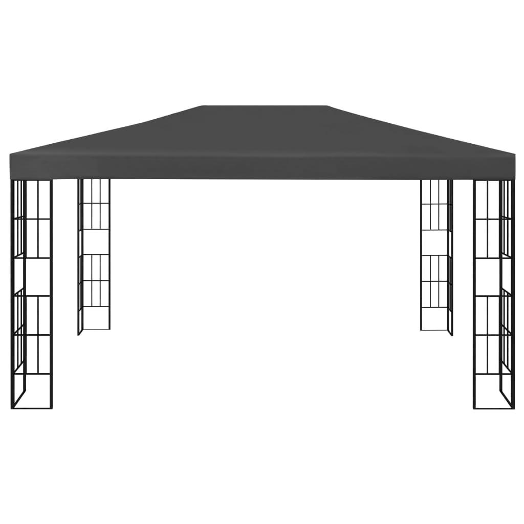 Prieel met LED-lichtslinger 3x4 m antracietkleurig is nu te koop bij PeponiXL, paradijselijk wonen!