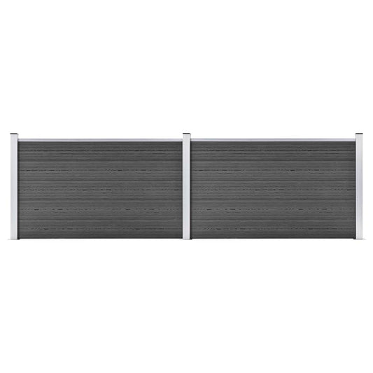Schuttingpanelenset 353x105 cm HKC zwart is nu te koop bij PeponiXL, paradijselijk wonen!