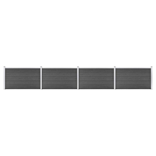 Schuttingpanelenset 699x105 cm HKC zwart is nu te koop bij PeponiXL, paradijselijk wonen!