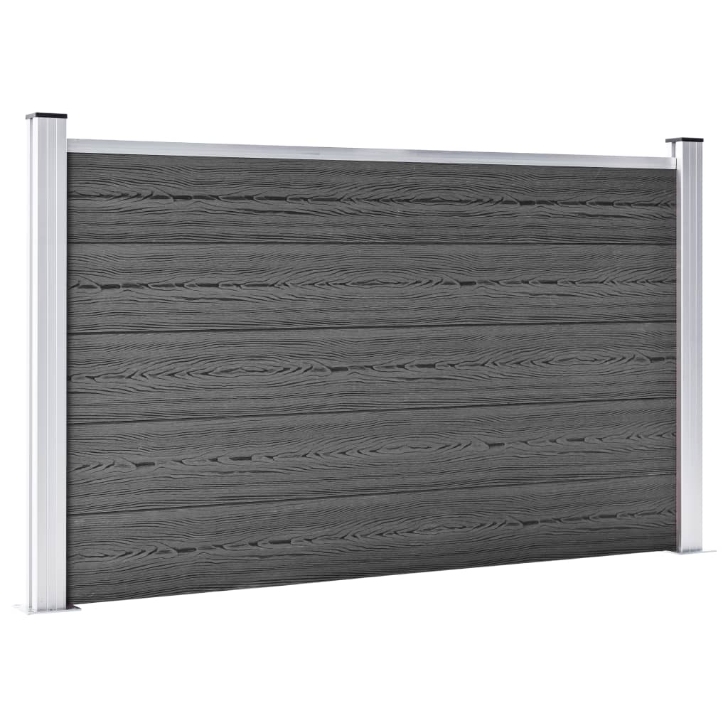 Schuttingpanelenset 872x105 cm HKC zwart is nu te koop bij PeponiXL, paradijselijk wonen!
