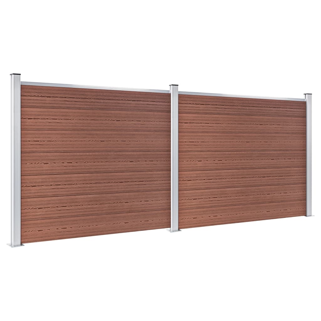 Schuttingpanelenset 353x146 cm HKC bruin is nu te koop bij PeponiXL, paradijselijk wonen!