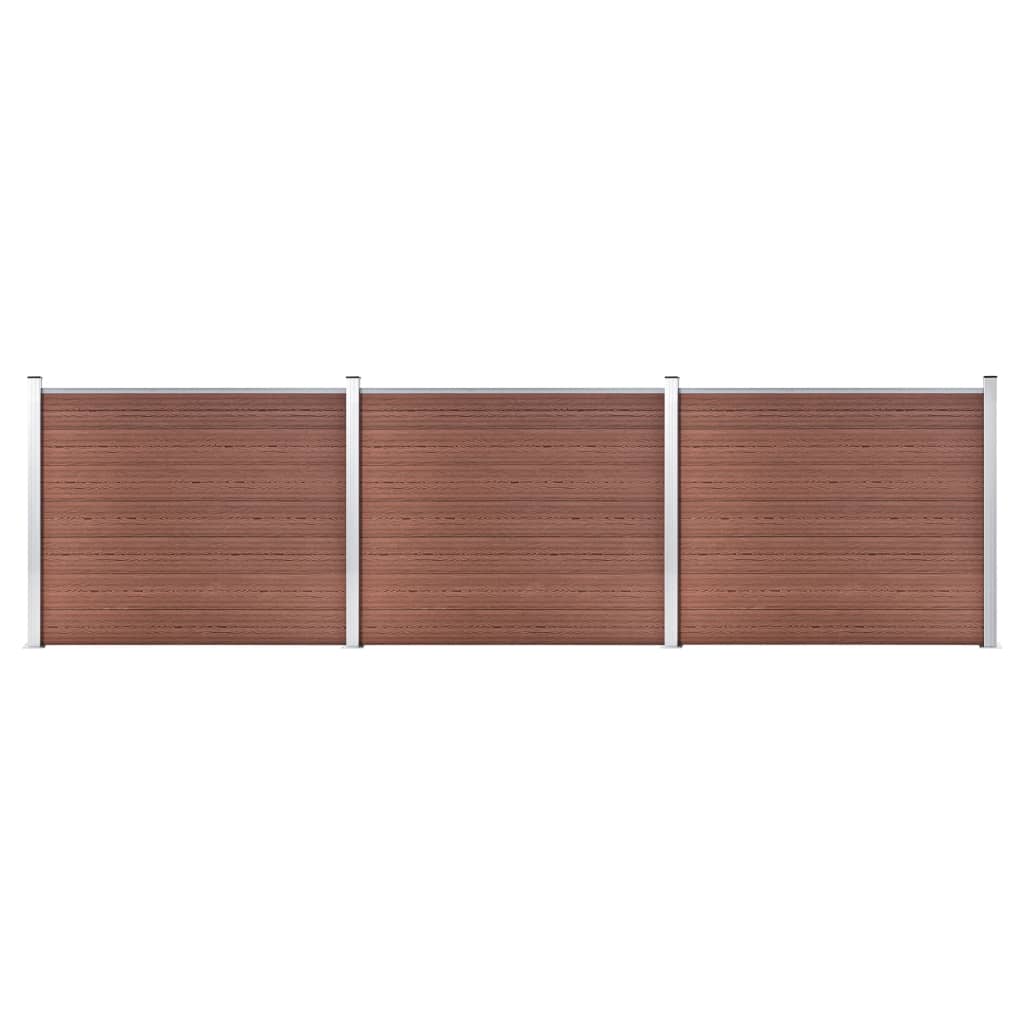 Schuttingpanelenset 526x146 cm HKC bruin is nu te koop bij PeponiXL, paradijselijk wonen!