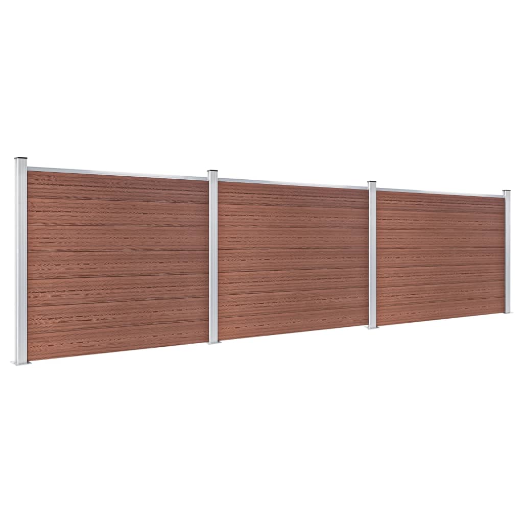 Schuttingpanelenset 526x146 cm HKC bruin is nu te koop bij PeponiXL, paradijselijk wonen!