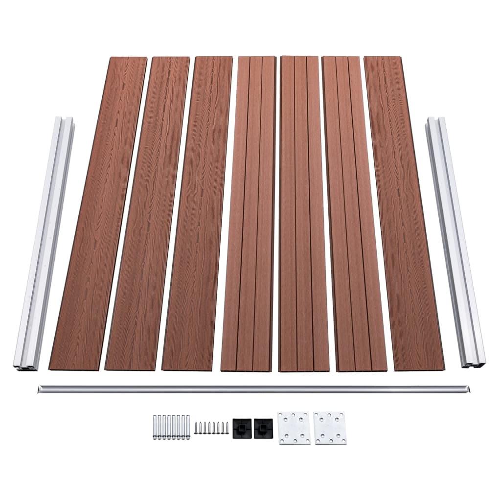 Schuttingpanelenset 526x146 cm HKC bruin is nu te koop bij PeponiXL, paradijselijk wonen!