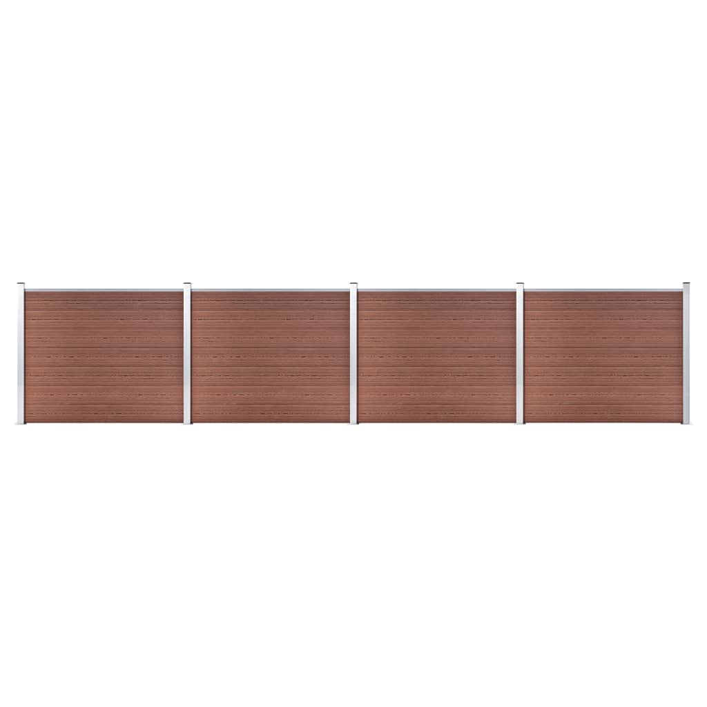 Schuttingpanelenset 699x146 cm HKC bruin is nu te koop bij PeponiXL, paradijselijk wonen!