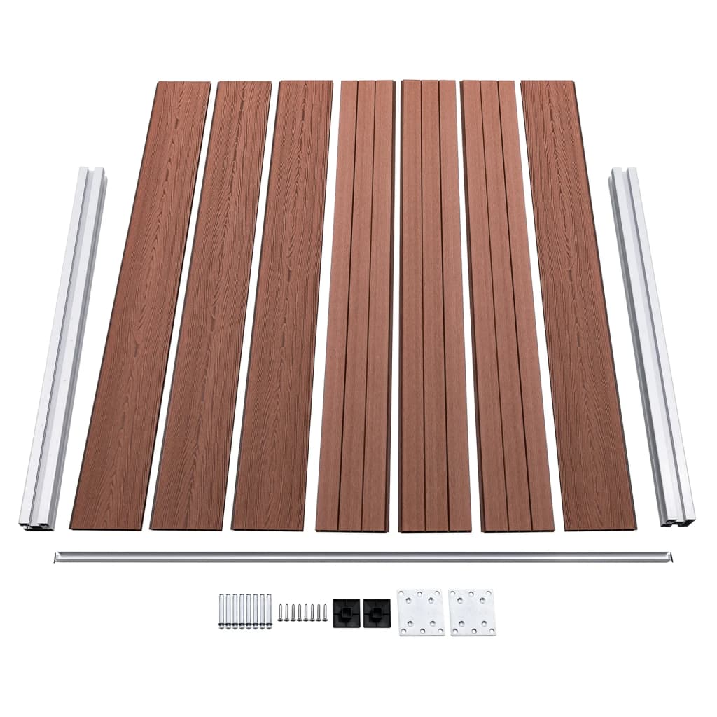 Schuttingpanelenset 699x146 cm HKC bruin is nu te koop bij PeponiXL, paradijselijk wonen!