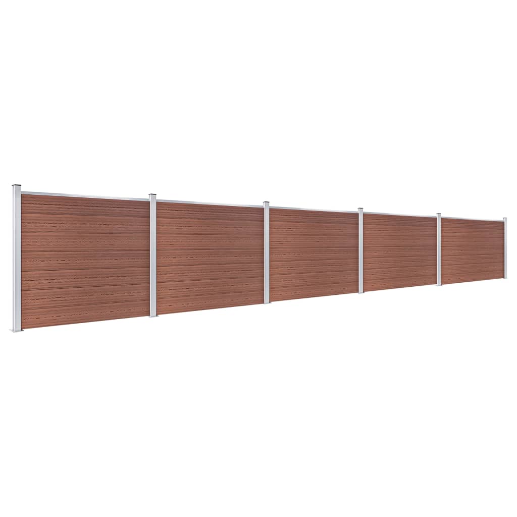 Schuttingpanelenset 872x146 cm HKC bruin is nu te koop bij PeponiXL, paradijselijk wonen!