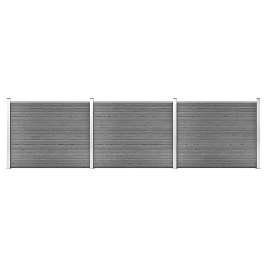 Schuttingpanelenset 526x146 cm HKC grijs is nu te koop bij PeponiXL, paradijselijk wonen!