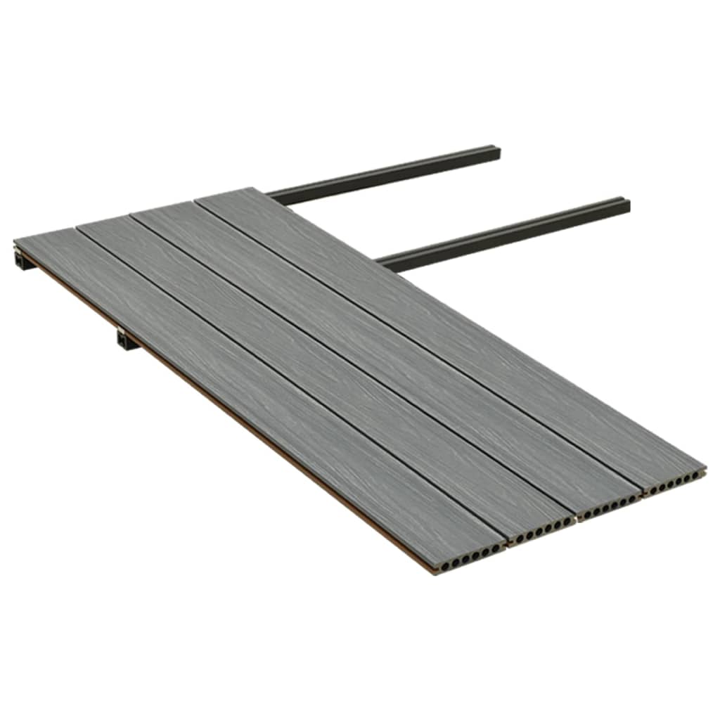 Terrasplanken met accessoires 10 m² 4 m HKC bruin en grijs is nu te koop bij PeponiXL, paradijselijk wonen!