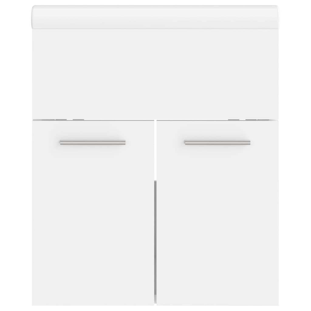 Wastafelkast met ingebouwde wastafel bewerkt hout wit is nu te koop bij PeponiXL, paradijselijk wonen!