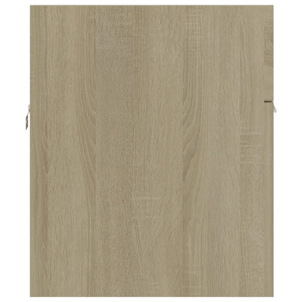 Wastafelkast met ingebouwde wastafel bewerkt hout sonoma eiken is nu te koop bij PeponiXL, paradijselijk wonen!