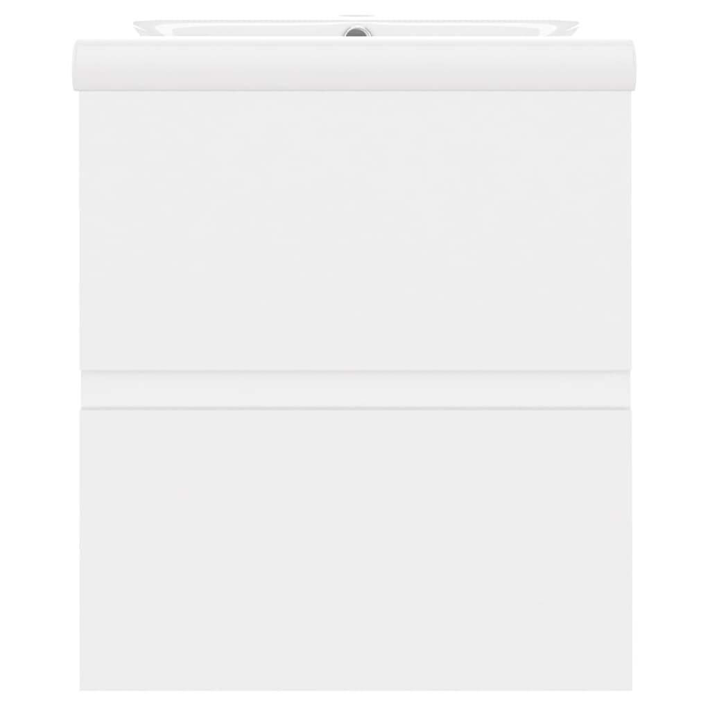 Wastafelkast met ingebouwde wastafel spaanplaat wit is nu te koop bij PeponiXL, paradijselijk wonen!
