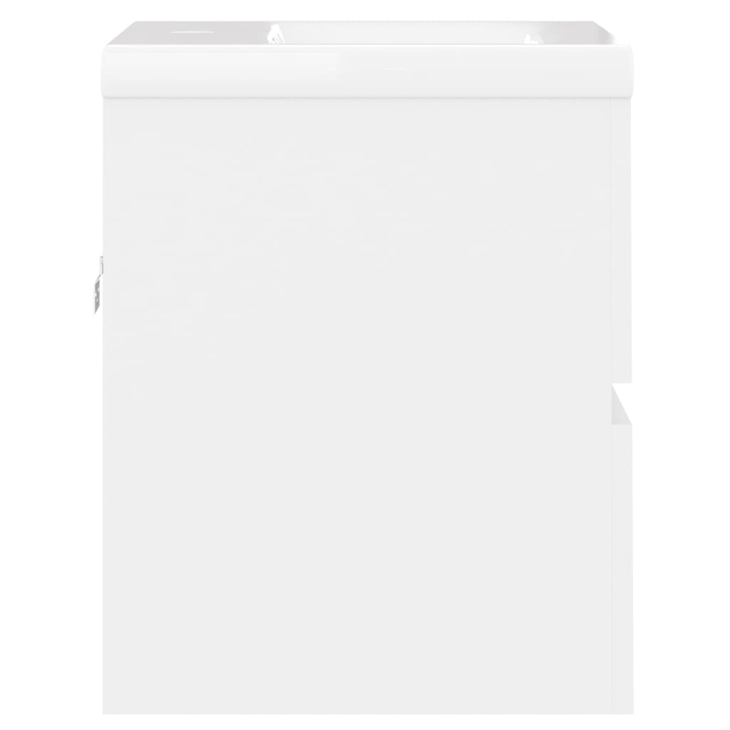 Wastafelkast met ingebouwde wastafel spaanplaat wit is nu te koop bij PeponiXL, paradijselijk wonen!